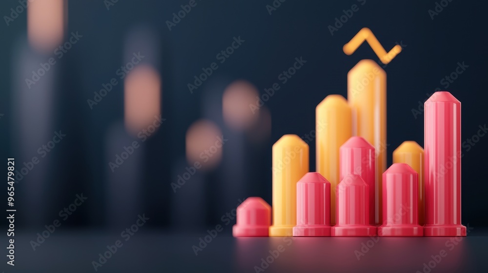 Poster futuristic oil market strategy visualization - holographic graphs with copy space for text in qualit