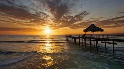 Sunset Beach Tripod Camera World Photography Day Image