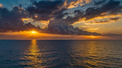 Obraz premium Sunset Over Ocean World Photography Day Highlight