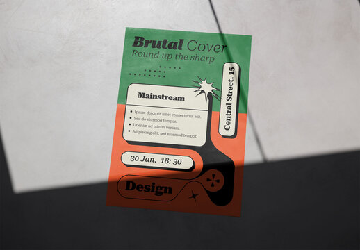 Mockup Of Vertical Customized A2 Poster