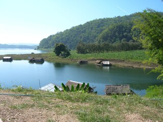 scenery of mountain and lake