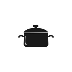 Pot icon isolated on white background . Pot illustration. Pot logo. Pot logo design,