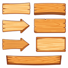 Blank Wooden Sign Board for Vector Illustrations (5)