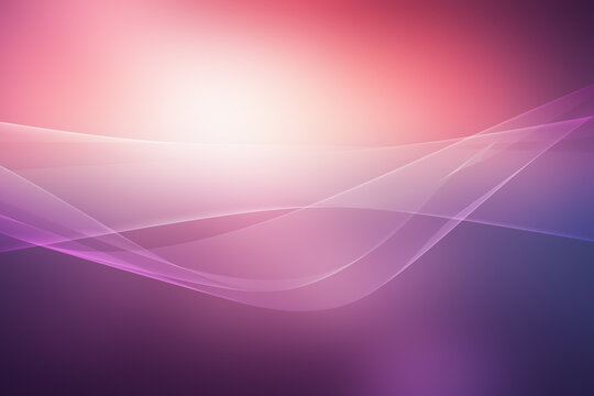 Radiant abstract art with smooth, flowing curves transitioning from soft pink to rich purple, embodying a dynamic and futuristic design