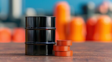 Global Oil Price Trends Analysis in with Copy Space and Selective Focus - Quality