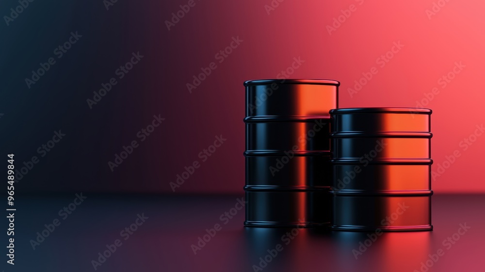 Poster futuristic oil price dynamics holographic market insights on dark tech background with copy space. v