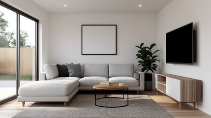 Futuristic Smart Home Interior with Ambient Lighting in Quality