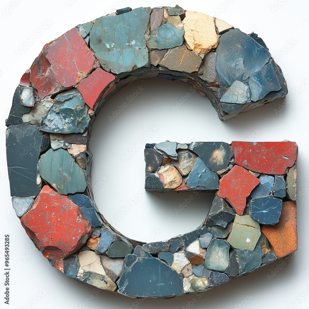 Poster A Stone Mosaic Letter G