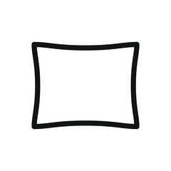 Simple pillow isolated icon, simple cushion cover vector icon with editable stroke