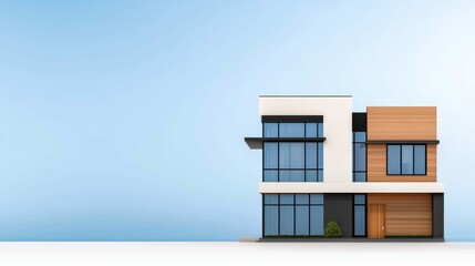 Futuristic Urban Architecture Blueprint - of Modern Glass and Steel Building Design for Visualization