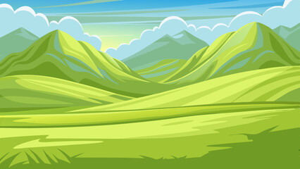 Obraz premium landscape with mountains and sky