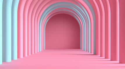 Futuristic Virtual Event Space with Holographic Decorations -