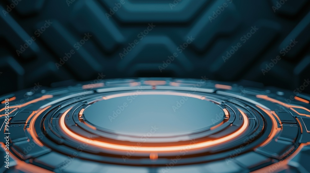 Poster futuristic education platform with selective focus on advanced technology - for immersive learning e