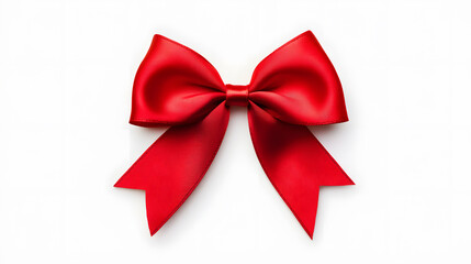 Fototapeta premium Decorative Red bow isolated on white background