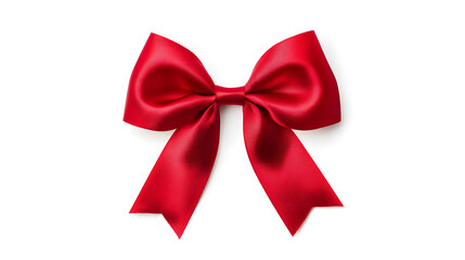 Fototapeta premium Decorative Red bow isolated on white background