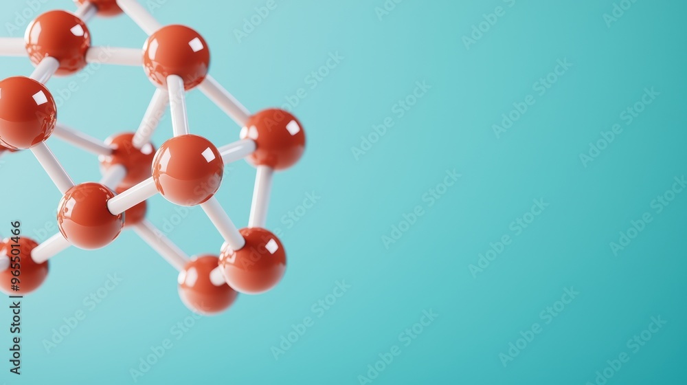 Aufkleber intricate molecular chemical interaction in - visualizing complex molecules with copy space, selecti