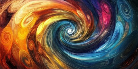 Fototapeta premium Abstract swirling pattern of colors and lines.