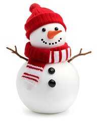 Cute Snowman isolated on white background
