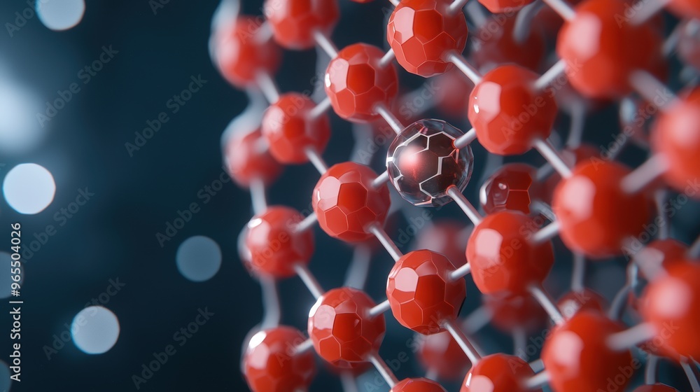 Poster advanced self-healing materials technology - damage repair simulation in with copy space and selecti
