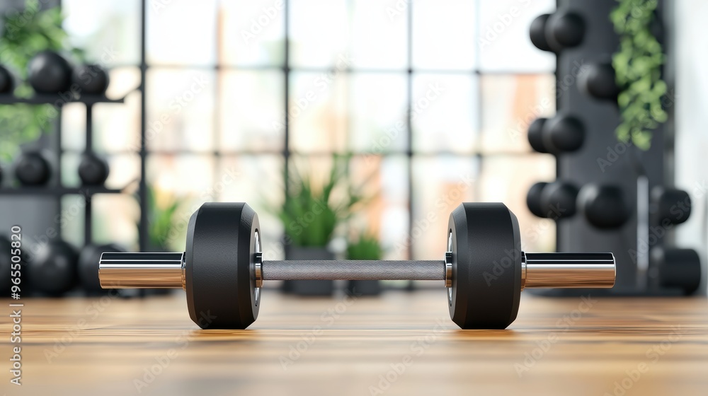 Poster futuristic virtual fitness interactive workout environment - with copy space for text and selective 