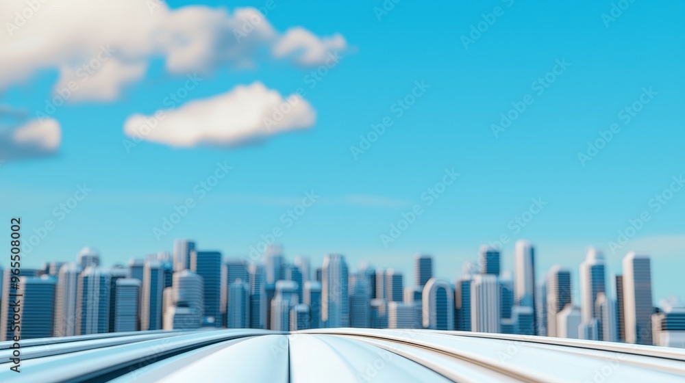 Poster futuristic smart city transport hub - urban planning with automated transit simulation | with copy s