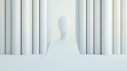 Obraz premium Futuristic Digital Art Installation with Interactive Visualization and Selective Focus on Foreground Copy Space for Text