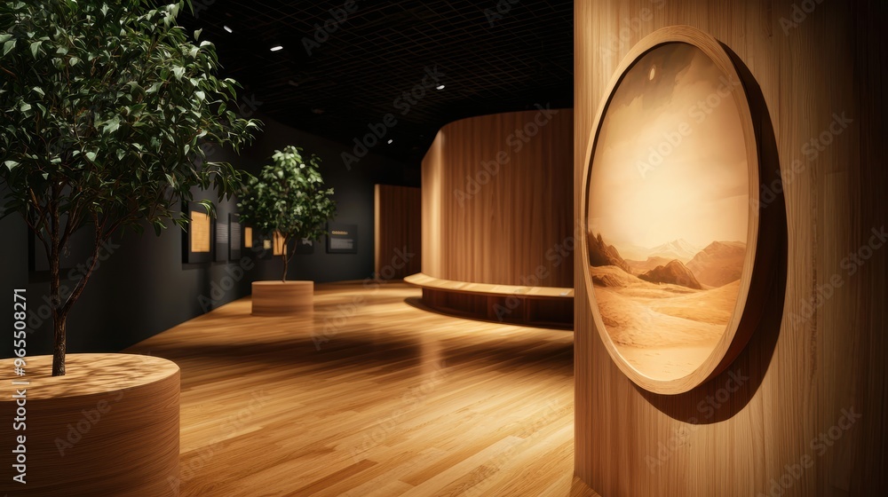 Poster immersive virtual reality museum experience - advanced education simulation in with copy space and s