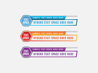 Lower third design template premium vector with gradient color