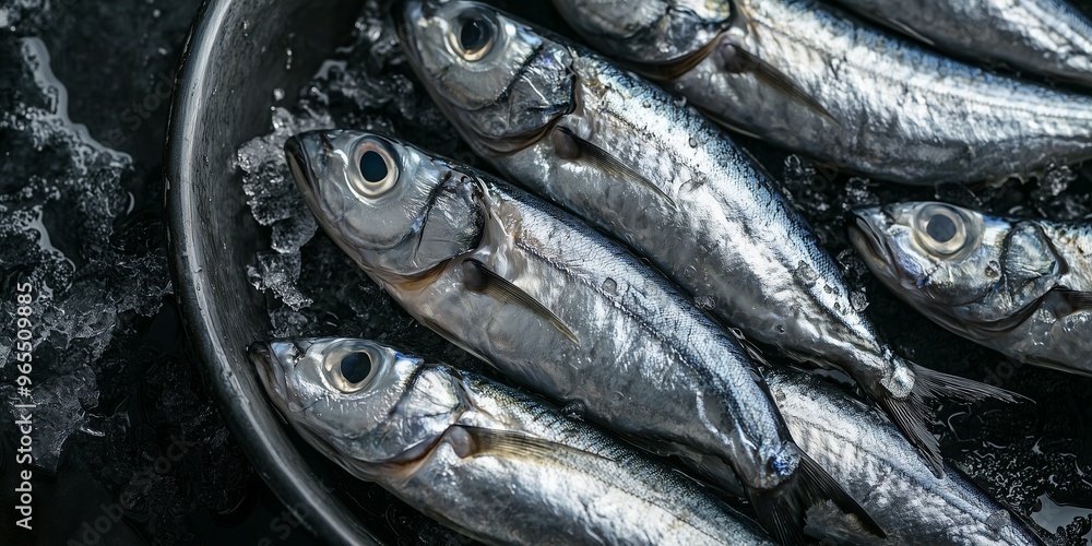 Wall mural fish isolated on market