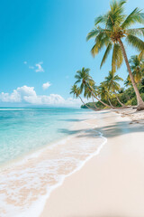 A photo of palm trees on a beach © azurita