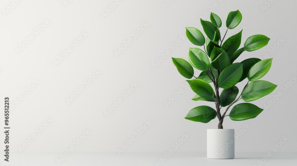 Poster digital currency financial growth tree - with copy space and selective focus in