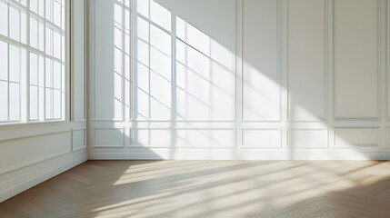 Sunlight's perspective created the shadow by the window.