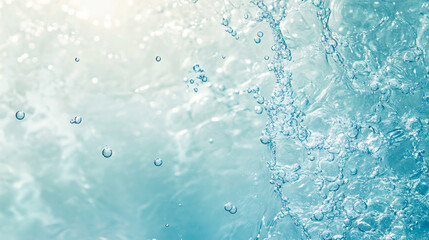 Gentle and peaceful water waves adorned with delicate air bubbles dancing on the surface