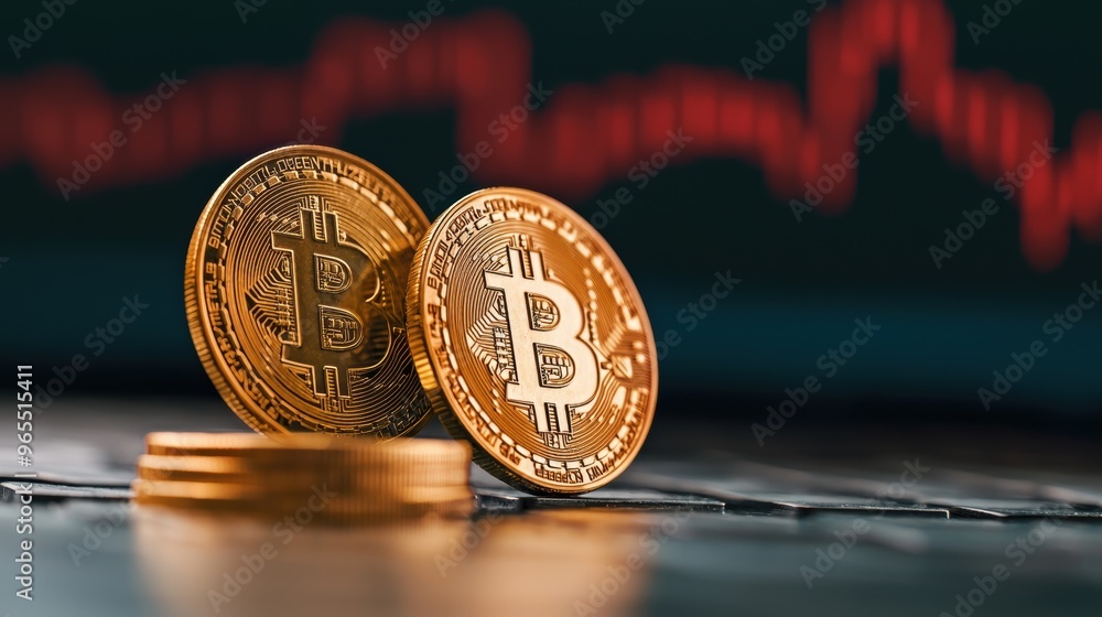 Poster global financial exchange: virtual currency symbols in with copy space and quality