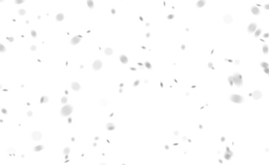falling blurry snow on transparent background