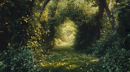 the streets are quiet and calm, Mystical Forest Path