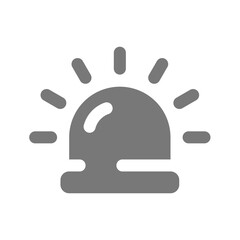 Emergency light, error and warning icon. Siren lamp signal vector.