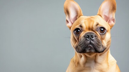 A small brown dog with big ears looking at the camera, AI