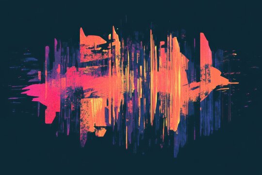 Cyber monday promo, showcasing erratic typography in a warped fashion. Graphic set on a dim background