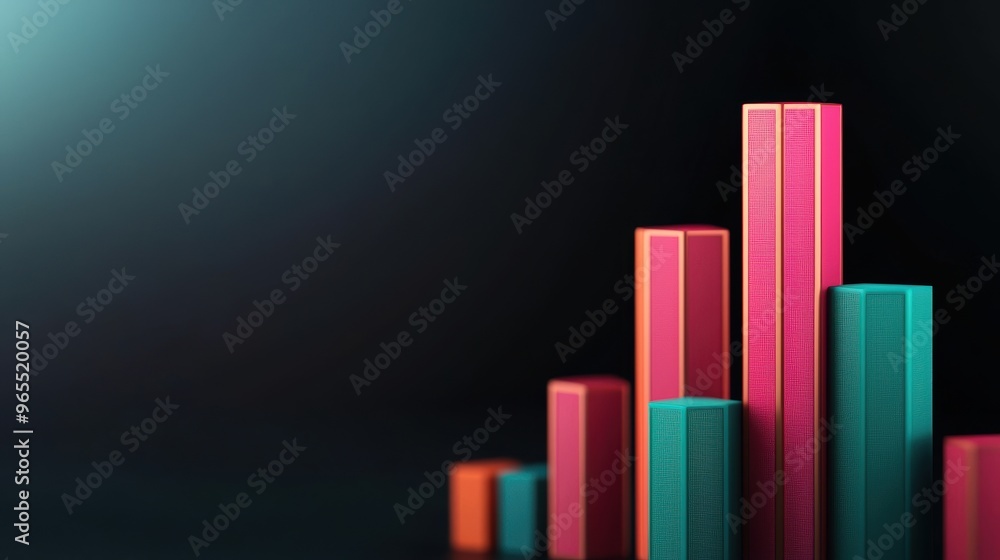 Poster futuristic holographic income distribution visualization on transparent data screens in dark ambient