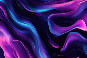 Obraz premium Dynamic holographic design layout for social media graphics, flyers, and posters. Fluid abstract shapes card for online and email campaigns. Stylish cyber monday business deal in dark minimalism