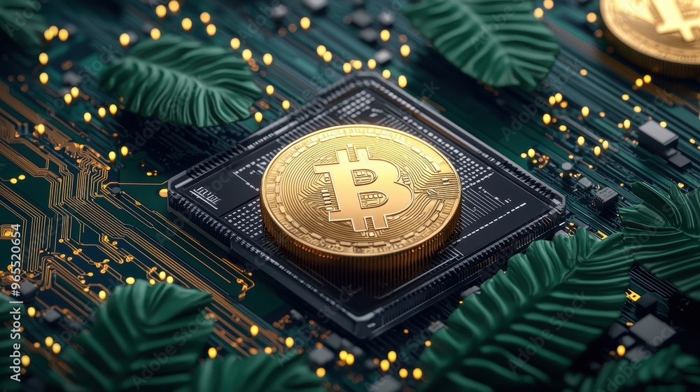Poster futuristic virtual currency transactions in transparent holograms - financial market with copy space
