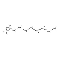 4-hydroxy-3-(3,7,11,15,19,23,27,31-octamethyldotriaconta-2,6,10,14,18,22,26,30-octaenyl)benzoic acid
