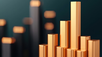 Obraz premium Futuristic Virtual Wealth Growth Concept with Holographic Charts in Advanced Financial Setting -