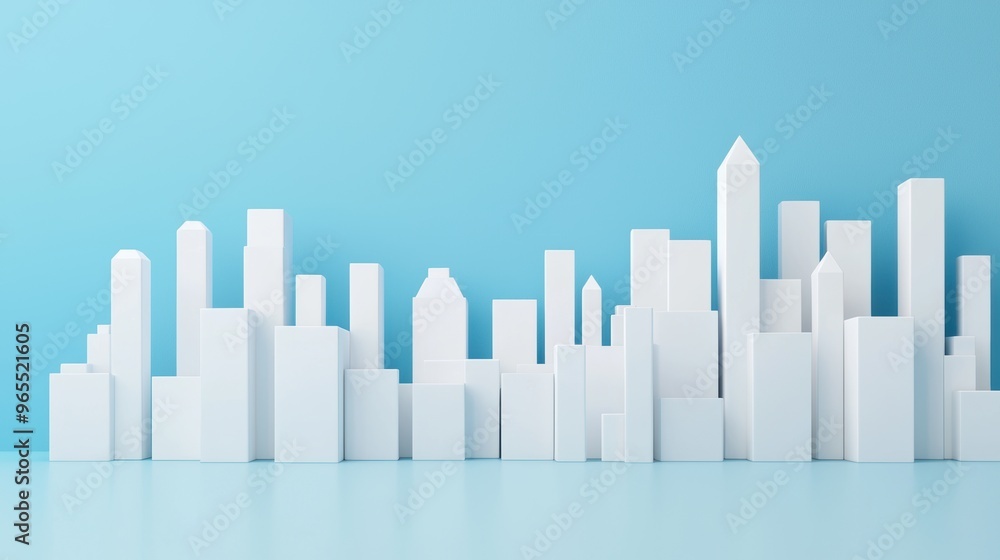 Poster dynamic seismic vibration analysis of urban cityscape - with copy space and selective focus in