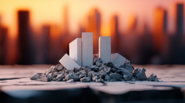 Resilient Urban Development in the Face of Earthquake - with Structural Stability and Copy Space, Selective Focus