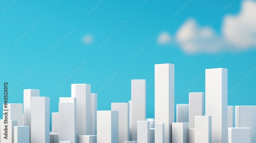 Poster seismic analysis of highrise buildings in urban cityscape - with copy space for text and selective f