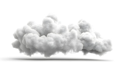 Soft white clouds in the sky Isolated on white background