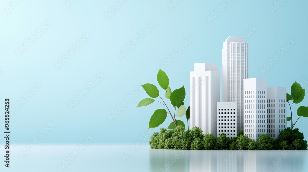 Poster futuristic urban development structural analysis in seismic zone with copy space, selective focus in