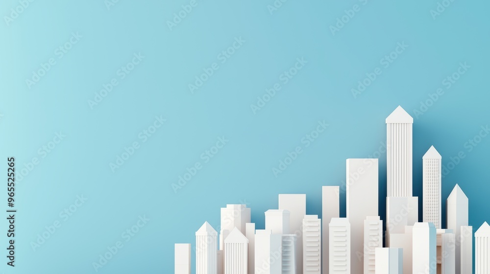 Poster modern structural framework in seismic-prone cityscape - with copy space and selective focus |